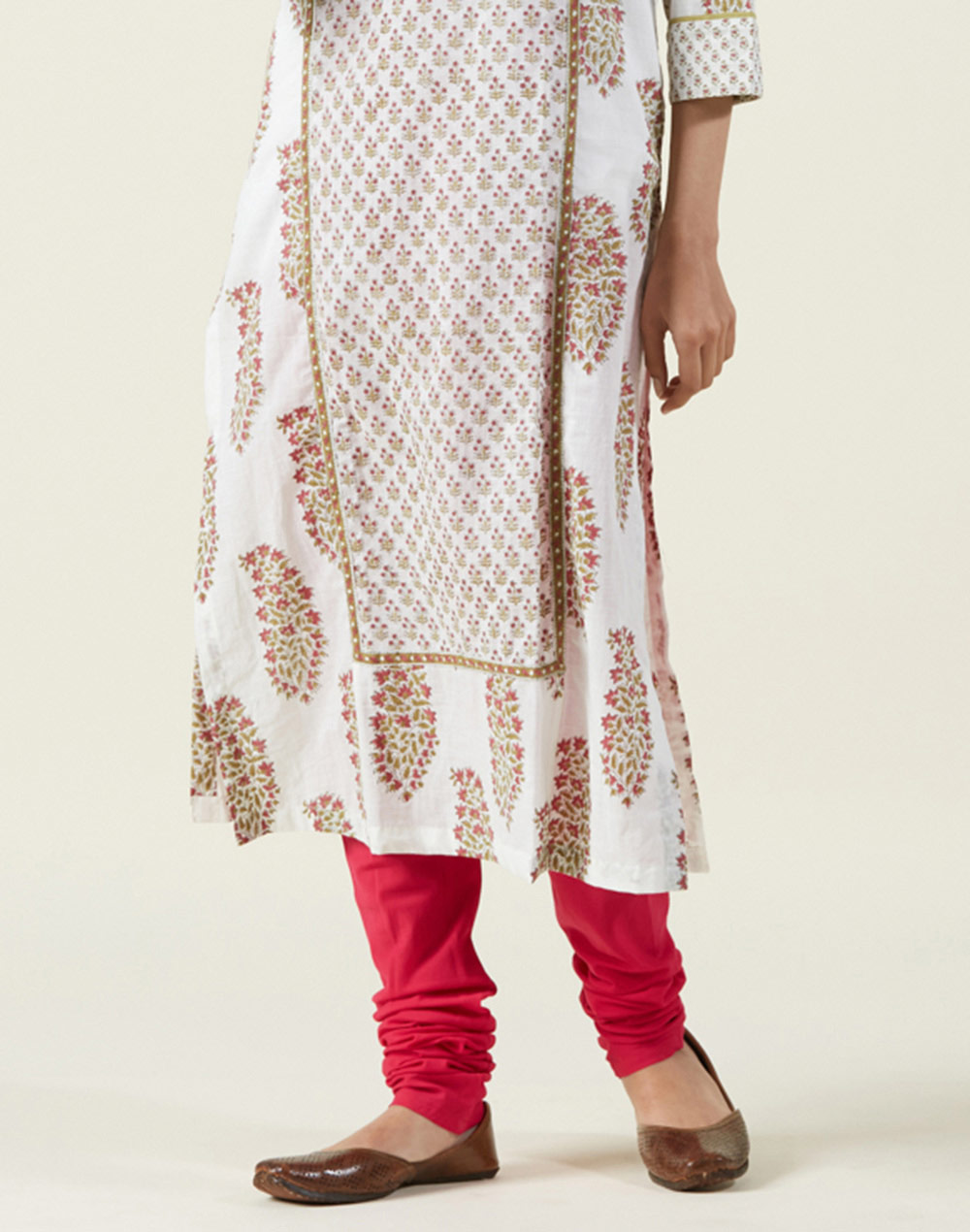 Buy Cotton Cambric Drawstring Regular Churidar for Women Online at